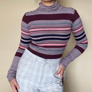 Multicolored, striped Prince & Fox turtleneck